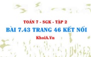 Bài 7.43 trang 46 Toán 7 Kết nối tri thức Tập 2